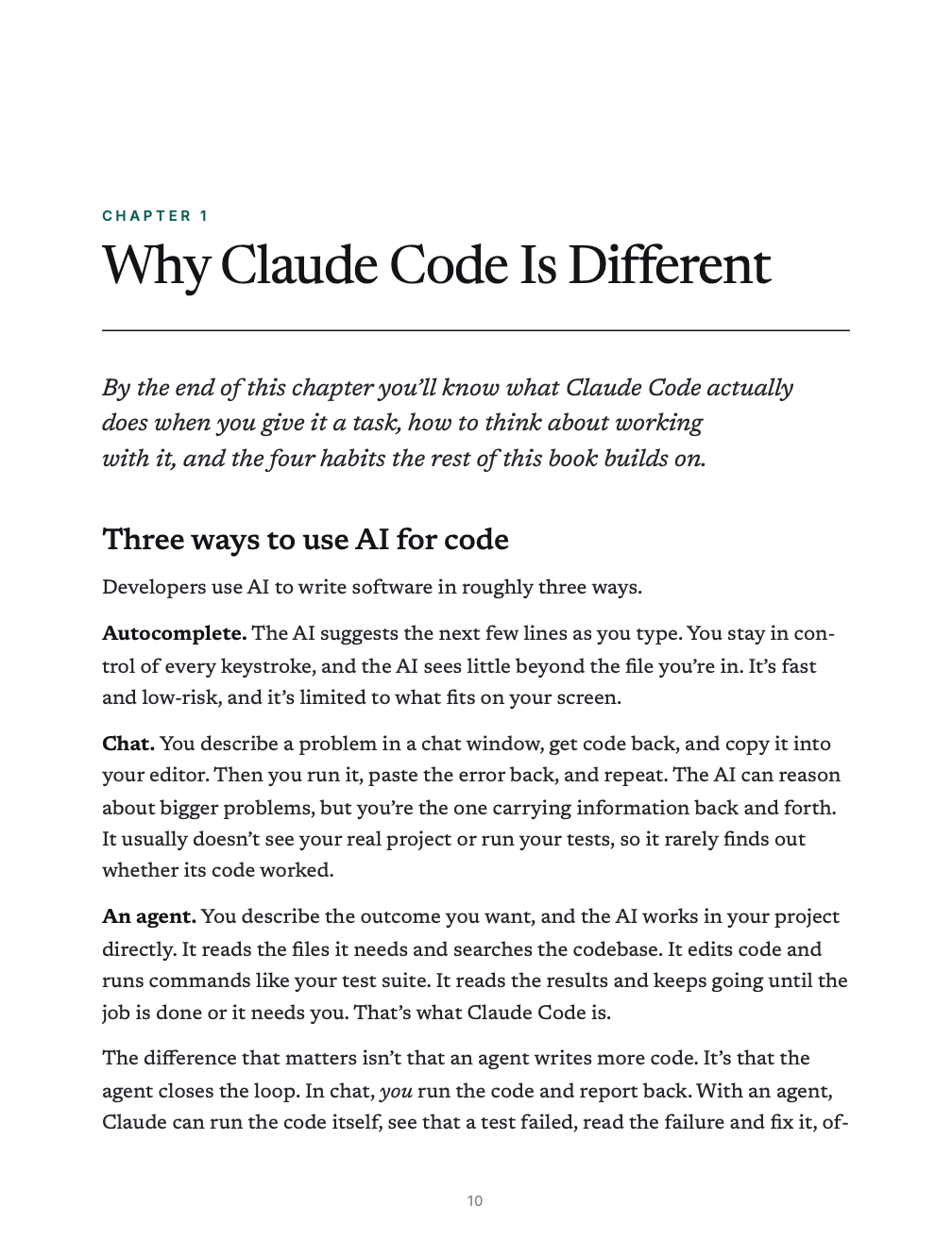 Chapter 1 opens with the mental model the rest of the book builds on.